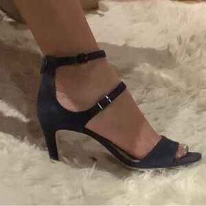Antonio Melani  Navy Ankle Strap Heels 10M